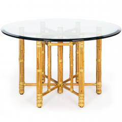  McGuire Furniture John and Elinor McGuire Leather Bound Cerused Rattan Dining Chairs and Table McGuire - 4469636