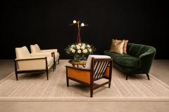  Moveis Fatima Brazilian Modern Armchair in Rosewood Leather Linen Fatima 1960s Lot 503 - 4624322