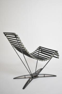  Rocking Chaine lounge chair and footrest by J M Mouligne 1990s  - 4539270