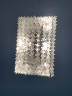  SimoEng Italian Light Quadriedo Cut 45 Degree Murano Glass Flush Mount Transparent - 2767087