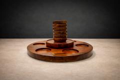 Tropic Art Lazy Susan Bowls in Rosewood Tropic Art 1970s Lot 331 - 4625038