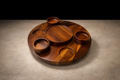  Tropic Art Lazy Susan Bowls in Rosewood Tropic Art 1970s Lot 331 - 4625039