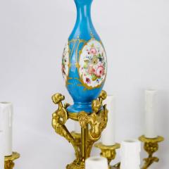 15 Light Gilt Bronze And Painted Porcelain Chandelier In The Louis XVI Style - 4780886