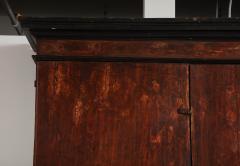 17th C Tuscan Primitive Walnut Lacquered Armoire with Shelves Italy - 2870159