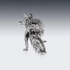 20th Century German Solid Silver Fox Table Ornament Hanau c 1900 - 2914554