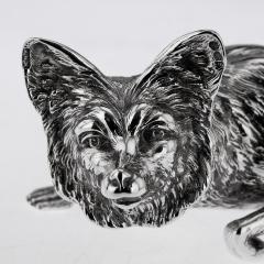 20th Century German Solid Silver Fox Table Ornament Hanau c 1900 - 2914558