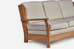 A Brandt Ranch Oak Sofa Fabric in Oak USA 1950s - 4764072