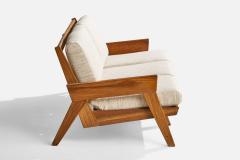 A Brandt Ranch Oak Sofa Fabric in Oak USA 1950s - 4764079