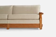 A Brandt Ranch Oak Sofa Fabric in Oak USA 1950s - 4764086