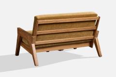 A Brandt Ranch Oak Sofa with Oak and Mohair USA 1950s - 4764132