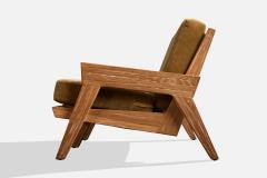 A Brandt Ranch Oak Sofa with Oak and Mohair USA 1950s - 4764134