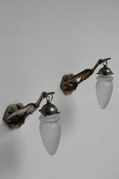 Albert Cheuret style pair of zoomorphic wall lamps 1930s  - 4540102