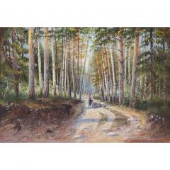 Alexandra Egorovna Makovskaja 1837 1915 Forest Road Russia 1889 - 4781280