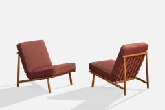 Alf Svensson Lounge Chairs with Beech and Fabric Sweden 1960s - 4764219