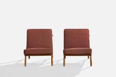 Alf Svensson Lounge Chairs with Beech and Fabric Sweden 1960s - 4764220