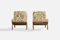 Alf Svensson Lounge Chairs with Beech and Fabric Sweden 1960s - 4764227