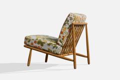 Alf Svensson Lounge Chairs with Beech and Fabric Sweden 1960s - 4764229