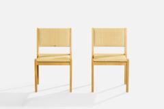 Alvar Aalto Dining Room Chairs with Birch and Raffia Finland 1980s - 4764252