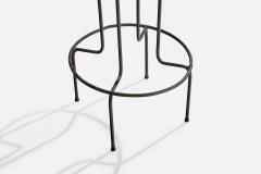 American Designer Counter Stools with Iron and Velvet USA 1950s - 4777443