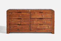 American Designer Dresser with Bamboo and Brass USA 1950s - 4773304