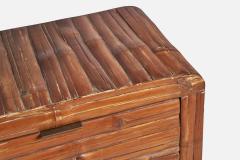 American Designer Dresser with Bamboo and Brass USA 1950s - 4773306