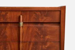 American Designer Dresser with Birch and Brass USA 1950s - 4778188