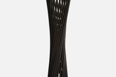 American Designer Floor Lamp with Iron and Paper USA 1950s - 4777968