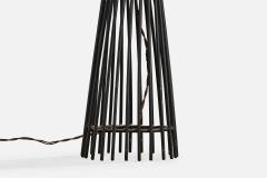 American Designer Floor Lamp with Iron and Paper USA 1950s - 4777971