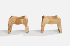 American Designer Stools in Oak USA 1980s - 4774192