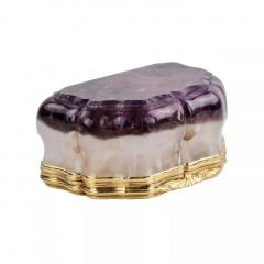 An Exceptional Gold Mounted Amethyst Snuff Box By Johann Keibel St Petersburg - 4781474