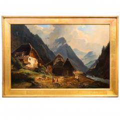 An Expansive Alpine Landscape 19th Century - 4458270