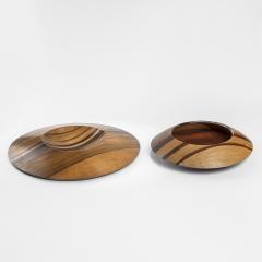 Angelo Mangiarotti Angelo Mangiarotti Pair of Centerpieces for Gracchi in Wood 80s - 2911050