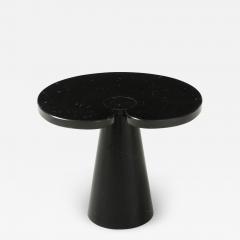 Angelo Mangiarotti Black Marquina Marble Low Side Table with Skipper Label by Angelo Mangiarotti - 2301502