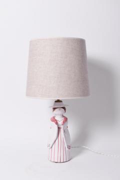 Anthropomorphic ceramic lamp representing a farmer woman Portugal 1950s - 4539462