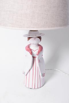 Anthropomorphic ceramic lamp representing a farmer woman Portugal 1950s - 4539463