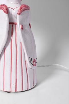 Anthropomorphic ceramic lamp representing a farmer woman Portugal 1950s - 4539465