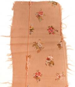 Antique Aubusson French Tapestry Cover Seat 1 of pair 11 x 48 - 4275495