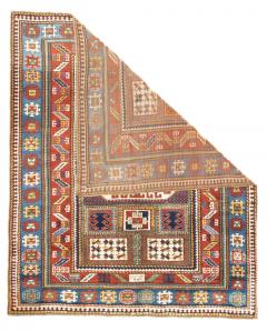 Antique Caucasian Kazak Rug 6 5 x 7 11  - 4314246