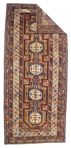 Antique Caucasian Kuba Rug 46 x 101  - 4268212