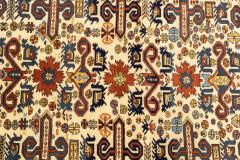 Antique Caucasian Perpedil Rug 4 4 x 6 2  - 4404561