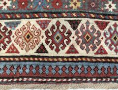 Antique Caucasian Rug 3 8 x 7 10  - 4327093