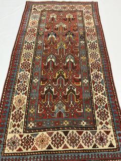 Antique Caucasian Rug 3 8 x 7 10  - 4327094