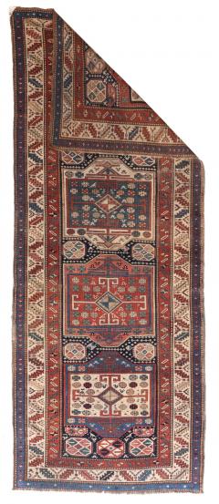 Antique Caucasian Runner 37 x 93 - 4354976