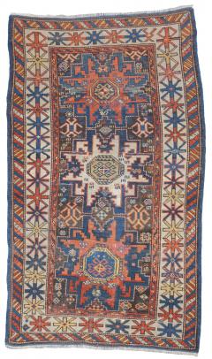 Antique Caucasian Shirvan Lezgi Design Rug 2 10 x 4 10  - 4457066