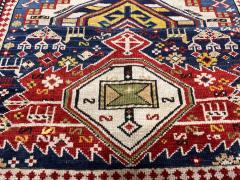 Antique Caucasian Shirvan Rug 3 9 x 8 11  - 4327261