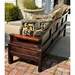 Antique Chinese Rosewood Sofa Settee Custom Designer Pillows - 2997147
