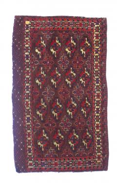 Antique Chuval Turkman Rug 2 3 x 3 8  - 4296065