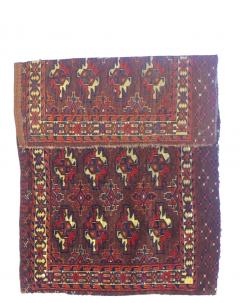 Antique Chuval Turkman Rug 2 3 x 3 8  - 4296066