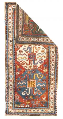 Antique Cloudband Kazak Rug 3 9 x 7 9  - 4327421