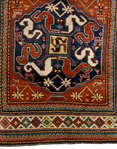 Antique Cloudband Kazak Rug 4 2 x 7 4  - 4327430